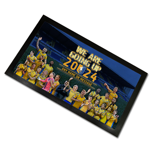 Bar Runner - We Are Going Up Stags Player Montage Black Edging 44x25cm