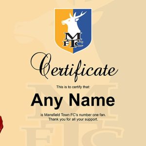 Alternative view of Photo Folder Print No.1 Fan Certificate