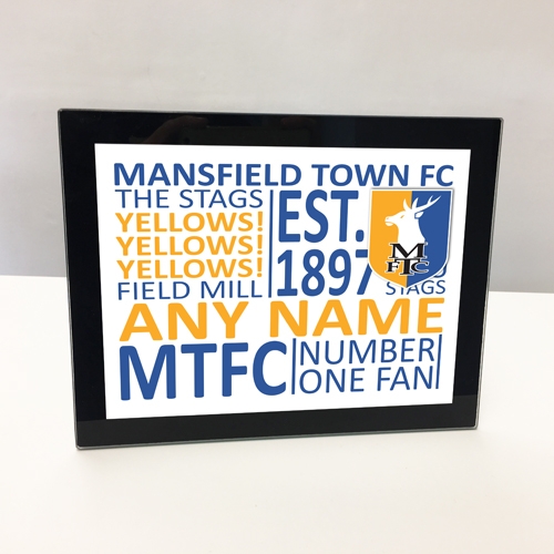 Alternative view of Glass Photo Frame- Text