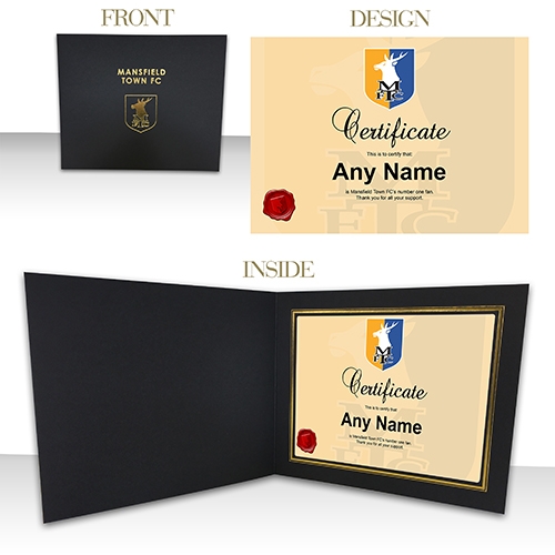 Photo Folder Print No.1 Fan Certificate