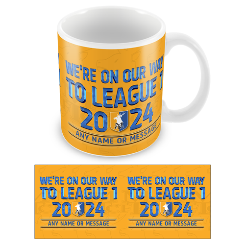 Mug We're On Our Way to League 1
