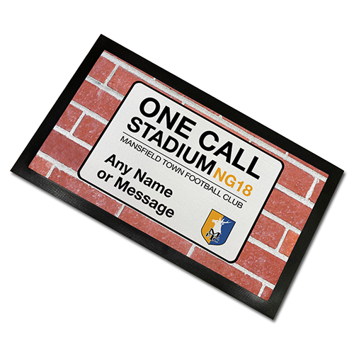 Stags Bar Runner - Street Sign-Black Edging 44x25cm