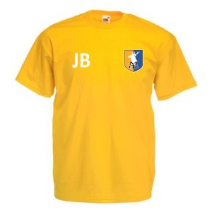 Mens Yellow T-Shirt - Name Initials Or Number