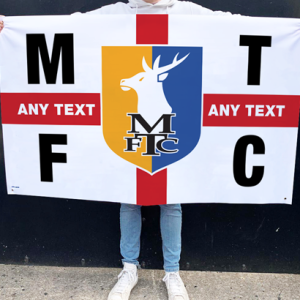 Mansfield Town Personalised Flag St George Cross MTFC