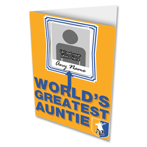 Stags Greeting Card World's Greatest Auntie Photo Upload