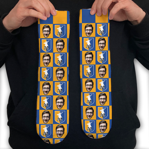 Stags Personalised Photo Socks Checkerboard