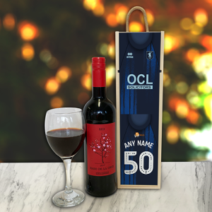 Personalised Wooden Wine Box - Away Shirt 25-26