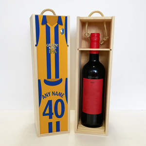 Alternative view of Personalised Wooden Wine Box - Retro Shirt 2012