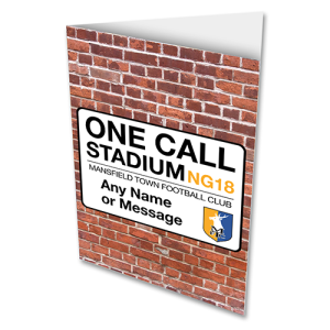 Greeting Card Any Message Stadium Sign Brick Wall